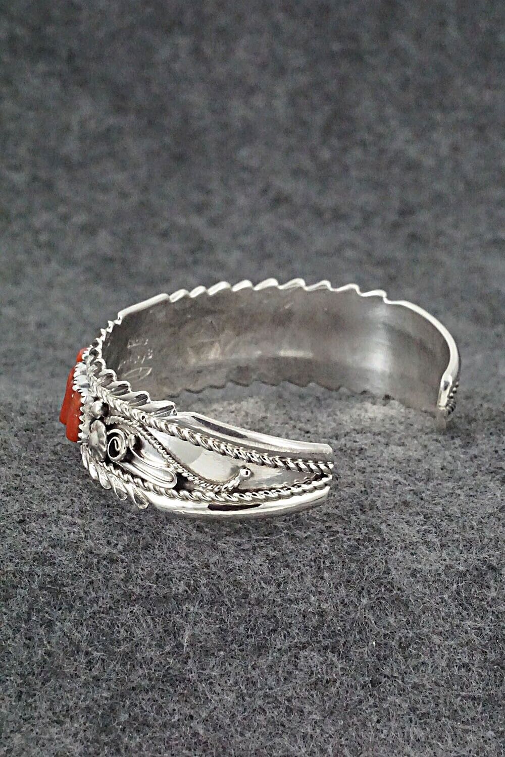 Coral & Sterling Silver Bracelet - Anthony Brown