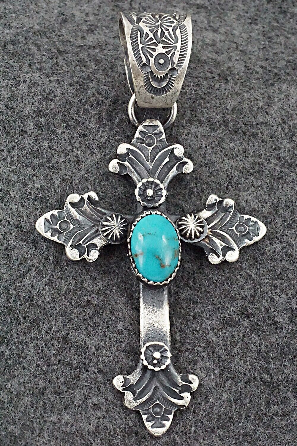 Turquoise & Sterling Silver Pendant - Eva Cayatiento