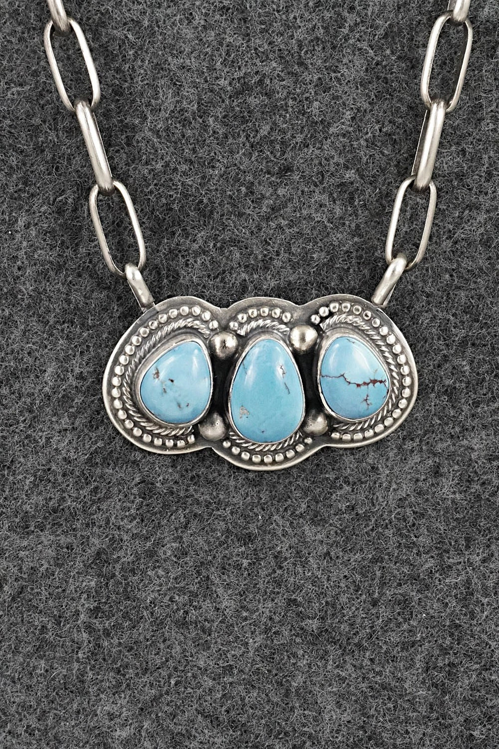 Turquoise & Sterling Silver Necklace - Kathleen Livingston