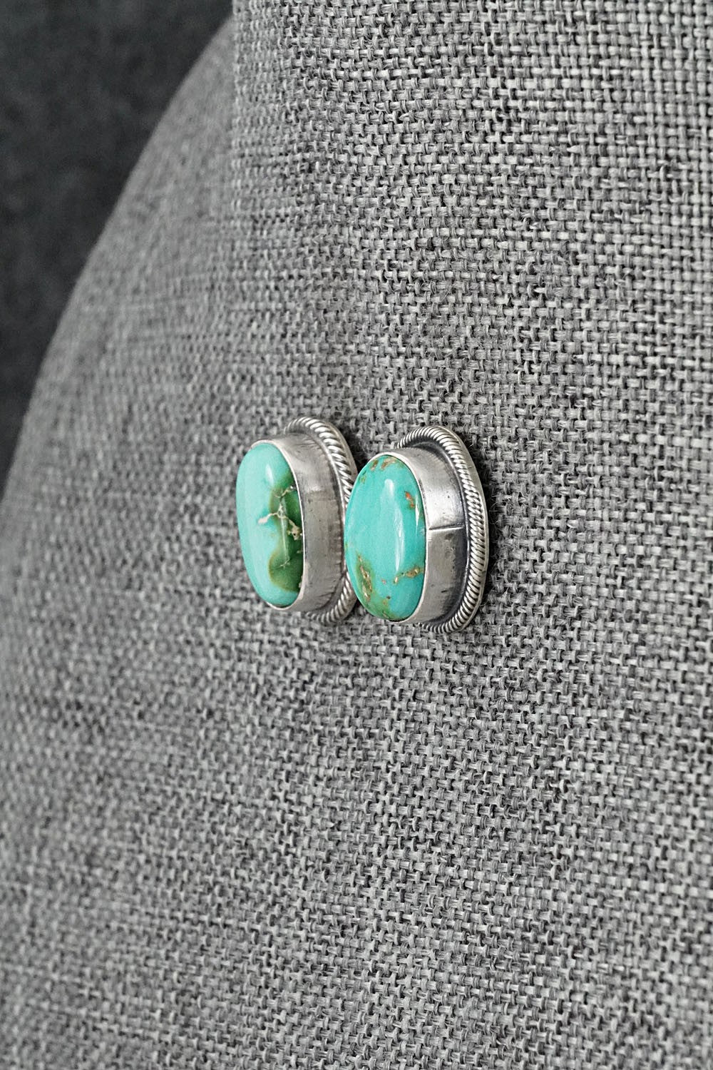 Turquoise & Sterling Silver Necklace and Earrings Set - Darrin Livingston