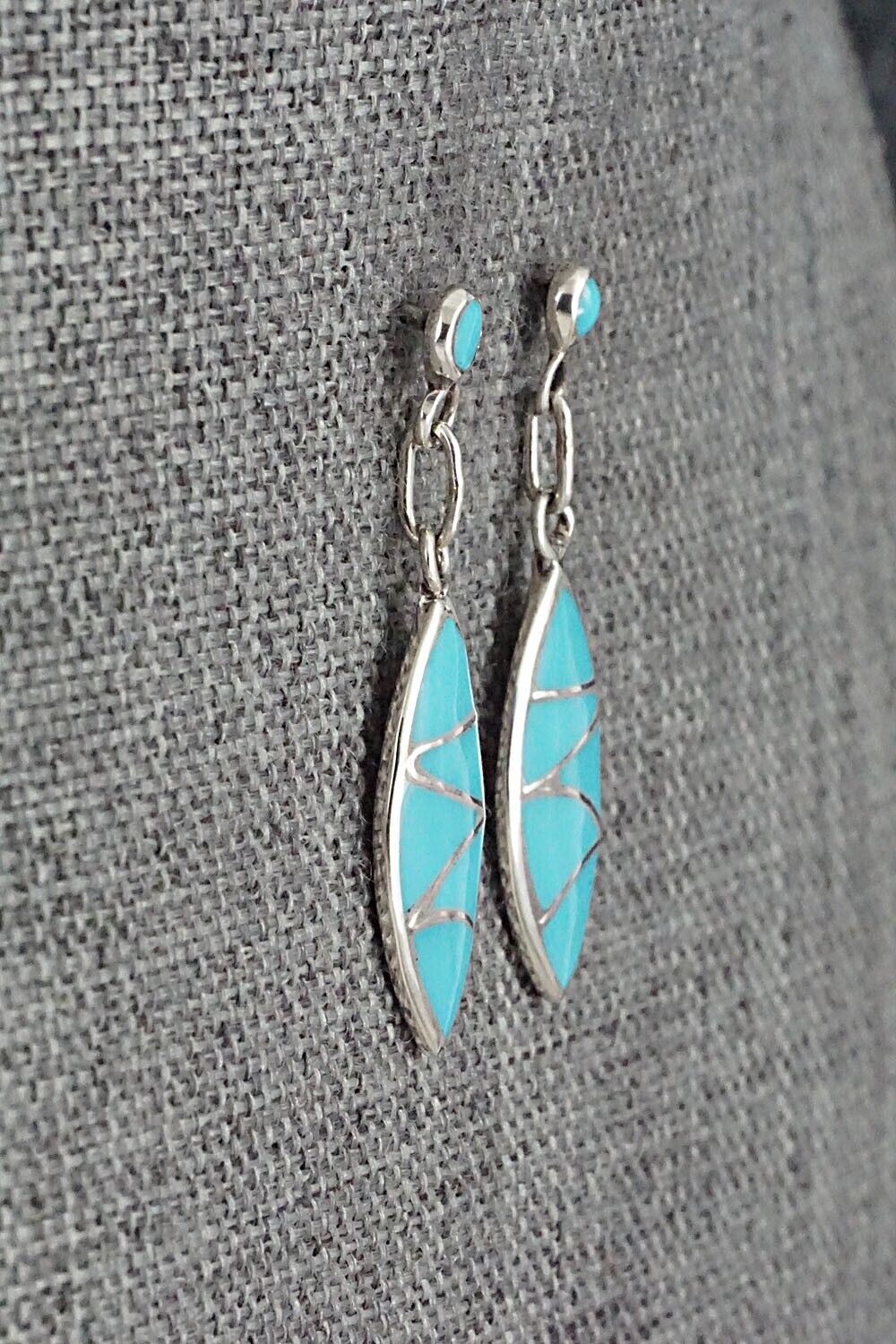 Turquoise & Sterling Silver Earrings - Orena Leekya