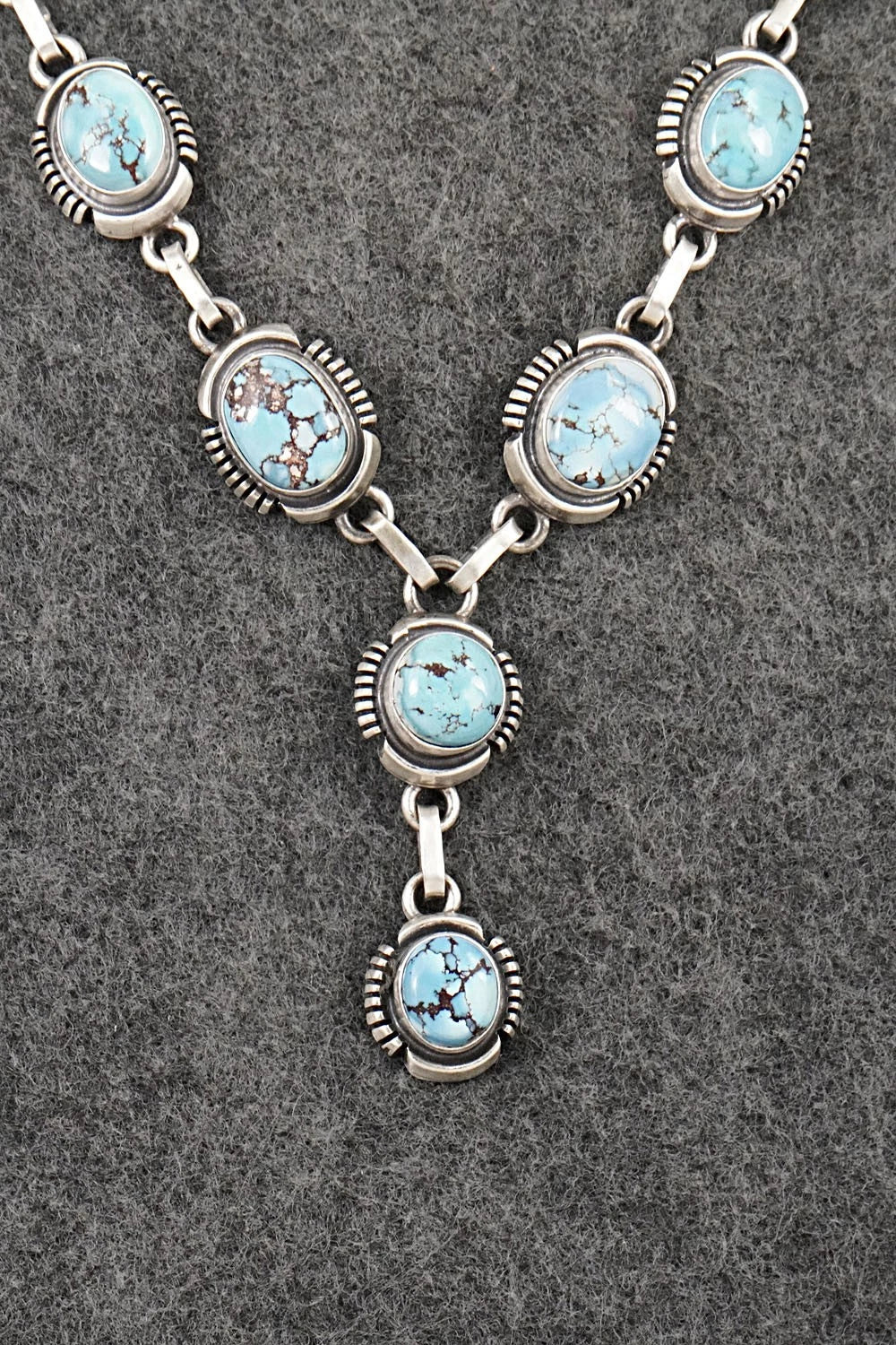 Turquoise & Sterling Silver Necklace and Earrings Set - Mark Yazzie