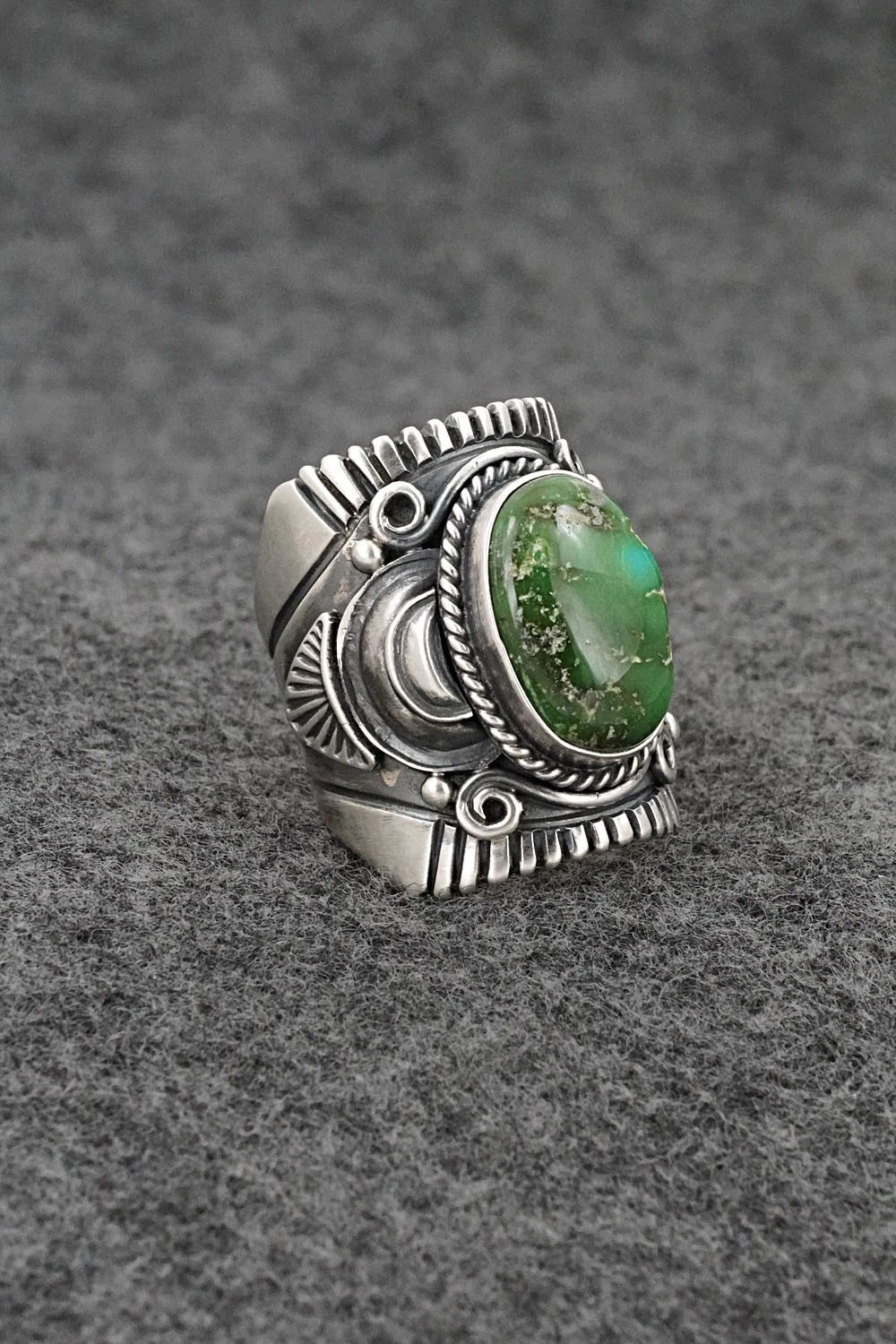 Turquoise & Sterling Silver Ring - Derrick Gordon - Size 7