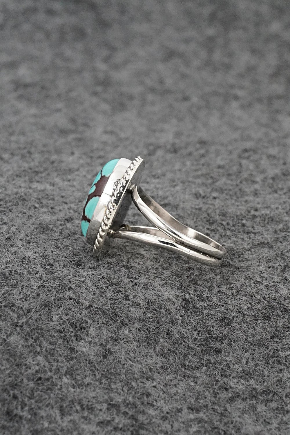 Turquoise & Sterling Silver Ring - Eugene Gruber - Size 6
