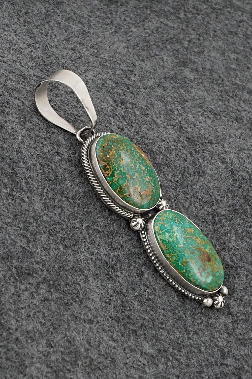 Turquoise & Sterling Silver Pendant - Darrin Livingston