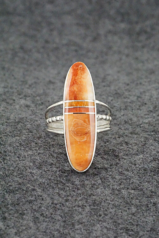 Spiny Oyster & Sterling Silver Ring - Harold Smith - Size 8.25