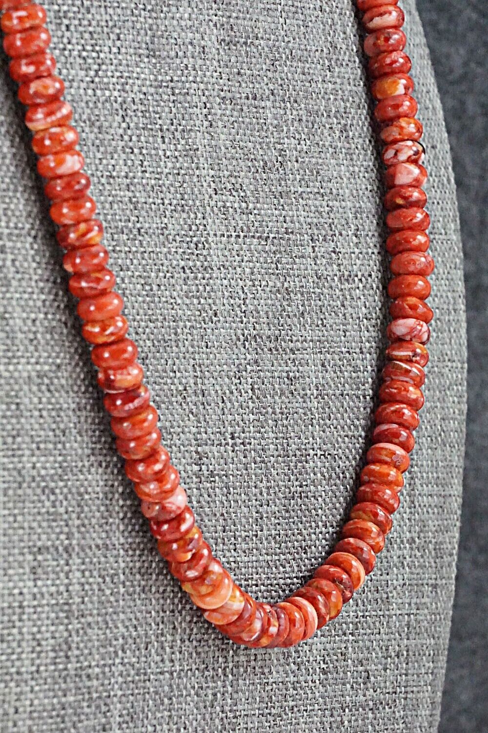 Spiny Oyster & Sterling Silver Necklace - Louise Joe