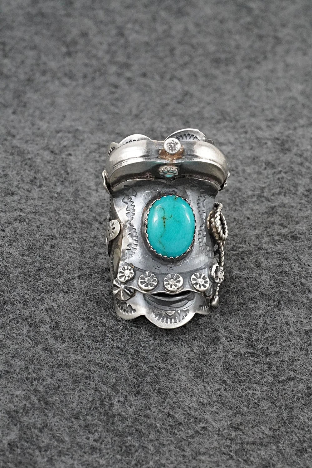 Turquoise & Sterling Silver Ring - Tim Yazzie - Size 7
