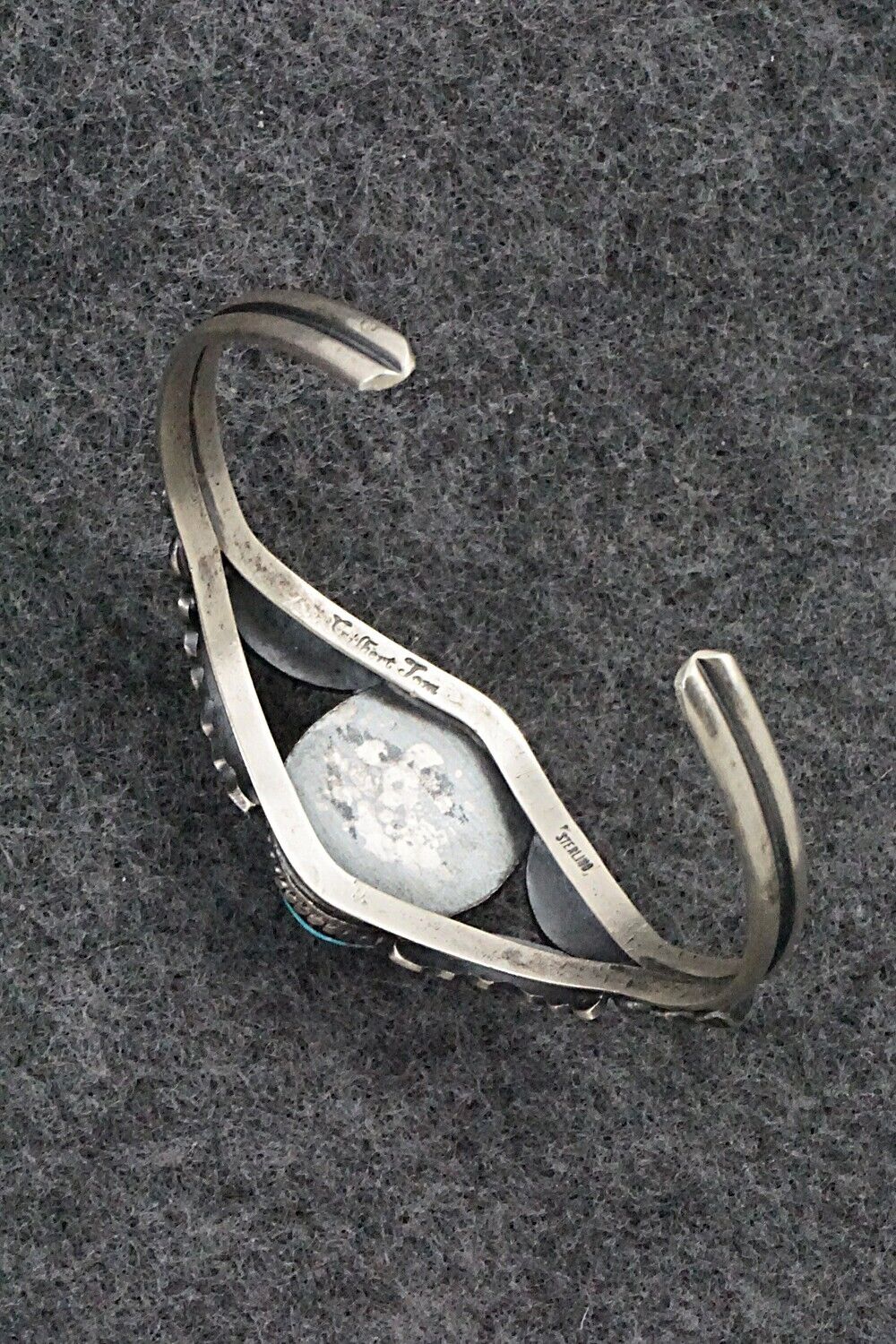 Turquoise & Sterling Silver Bracelet - Gilbert Tom