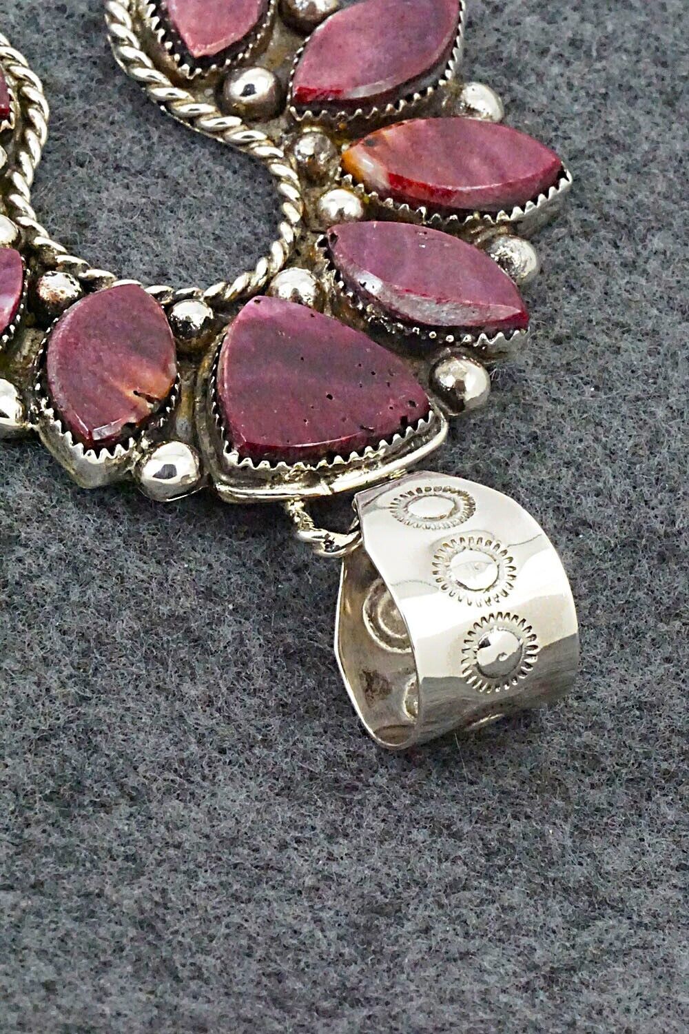 Spiny Oyster and Sterling Silver Pendant - Selina Warner