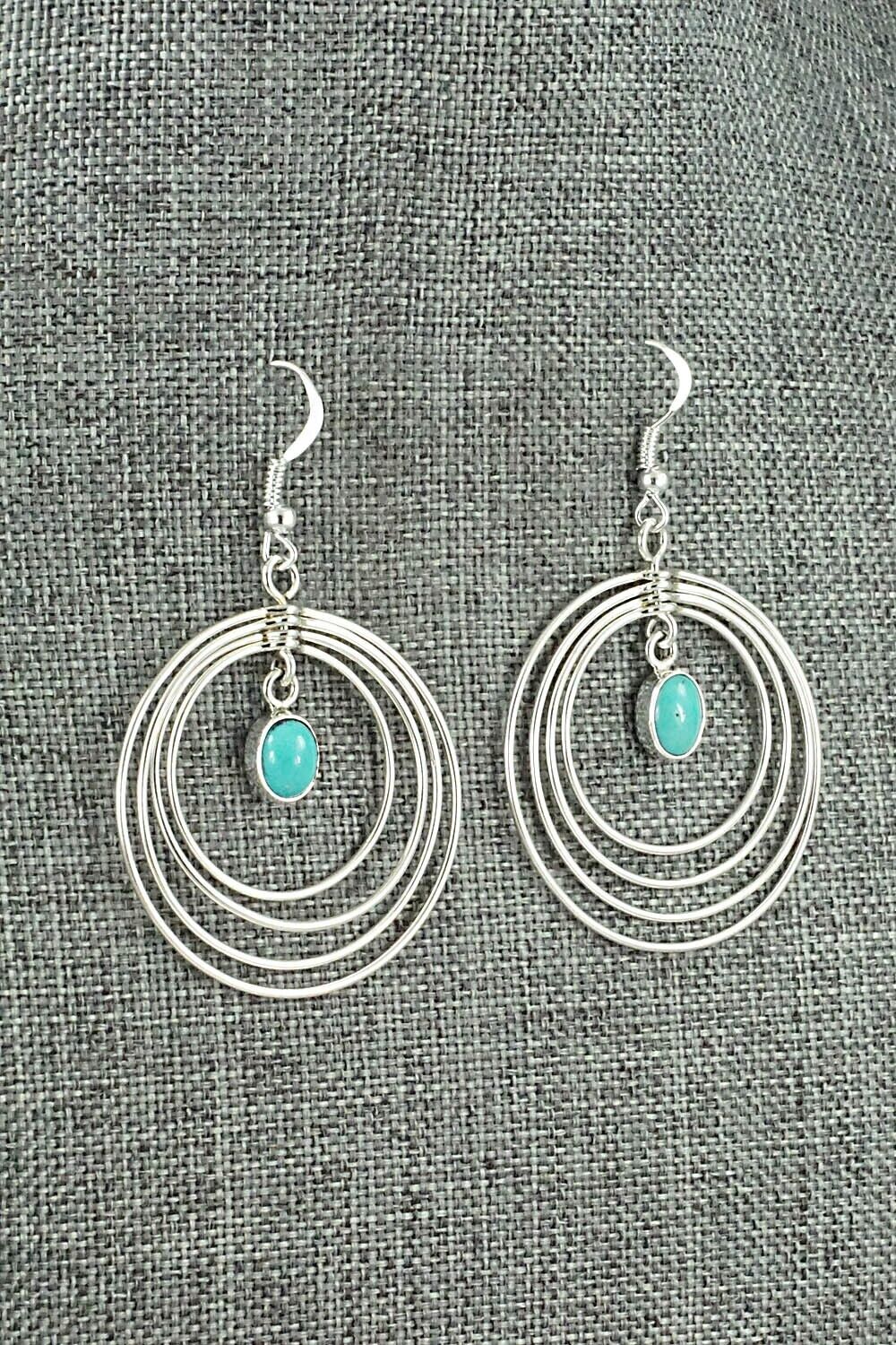 Turquoise & Sterling Silver Earrings - Edith Kee
