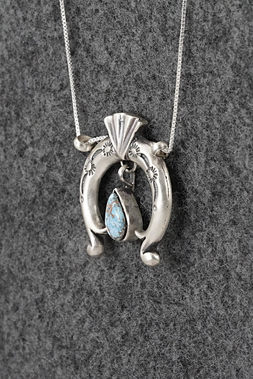 Turquoise & Sterling Silver Necklace - Gary Shorty