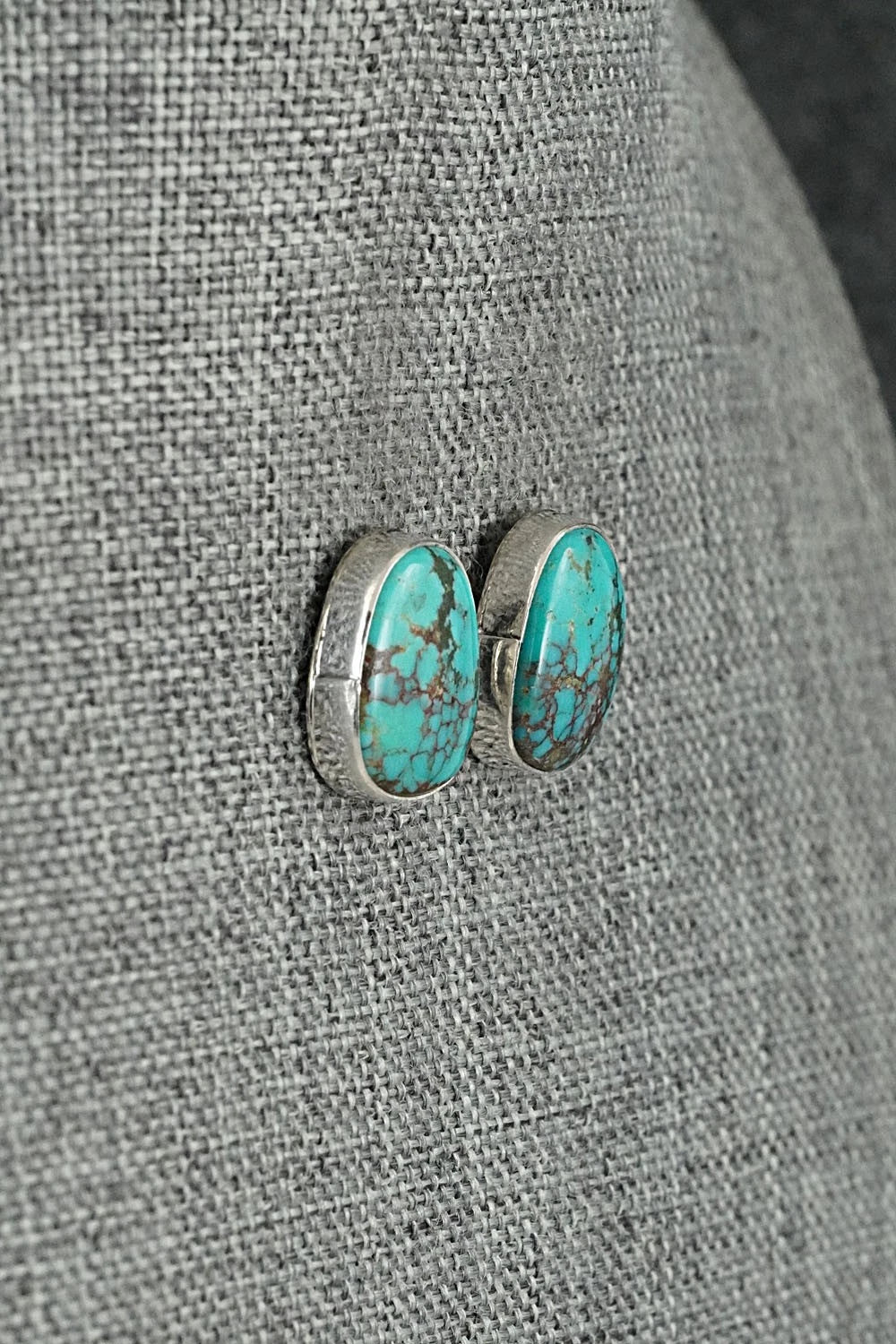 Turquoise & Sterling Silver Earrings - Rosemary Saunders