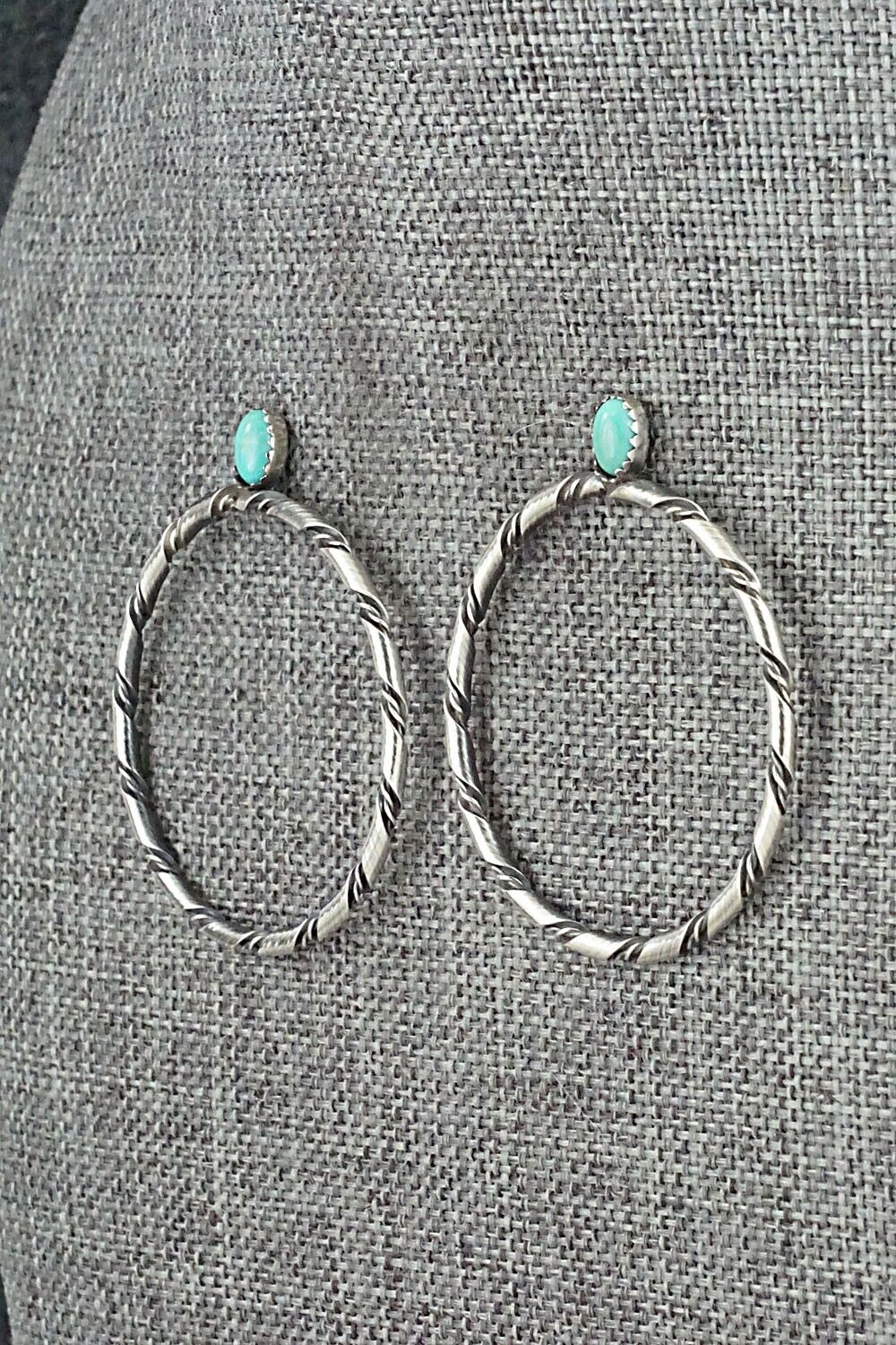 Turquoise and Sterling Silver Earrings - Nashina Tsosie