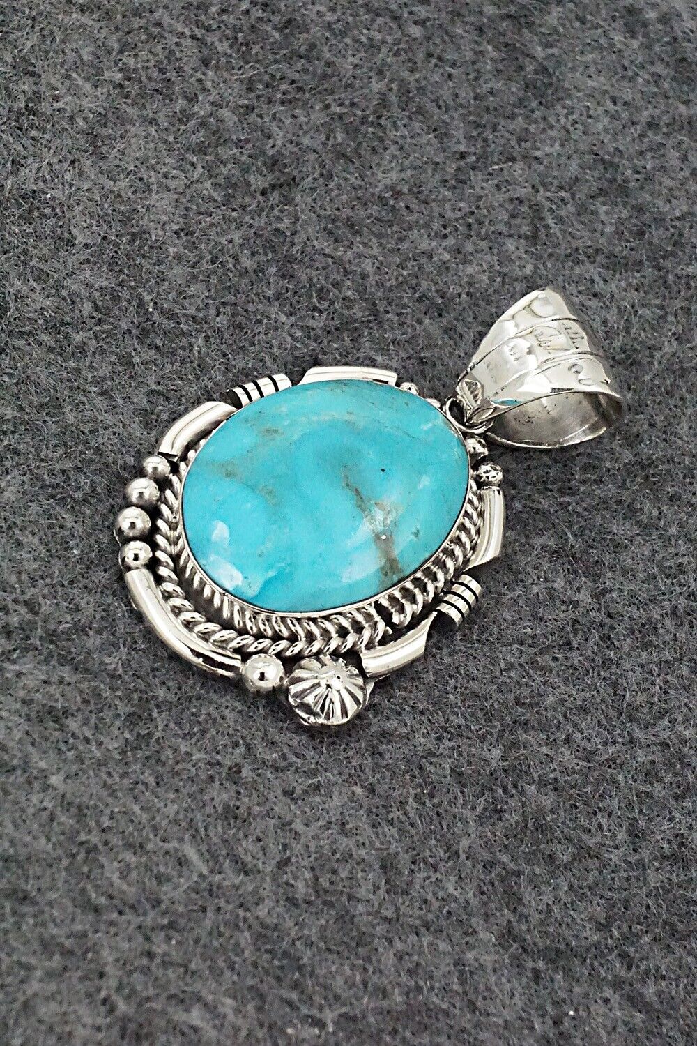 Turquoise & Sterling Silver Pendant - Charlene Yazzie