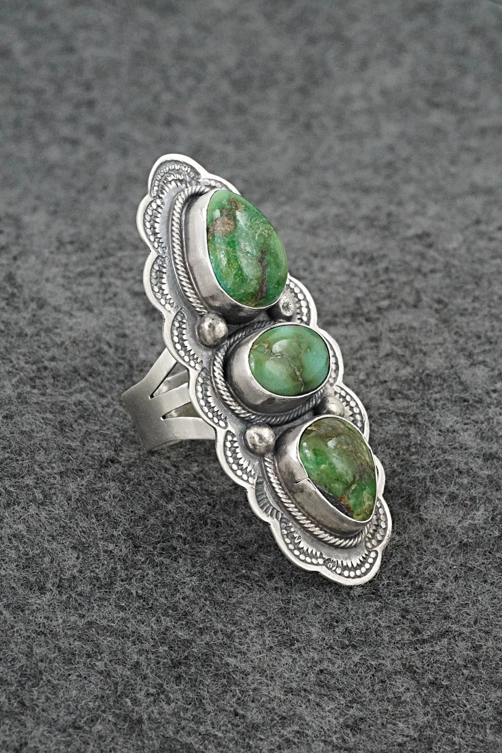 Turquoise & Sterling Silver Ring - Bobby Johnson - Size 9