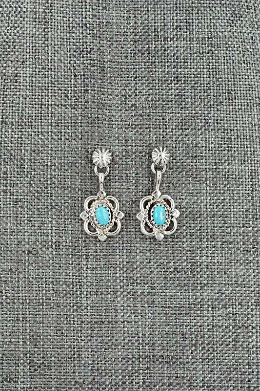 Turquoise & Sterling Silver Earrings - Adelarae Yazzie