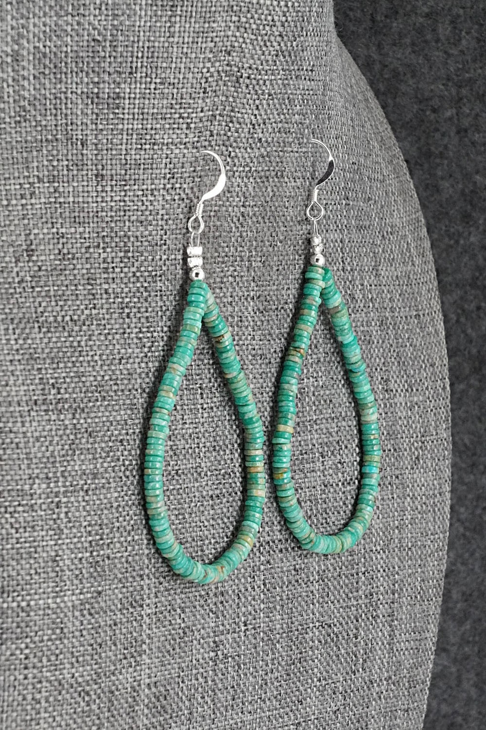 Turquoise & Sterling Silver Earrings - Doreen Jake