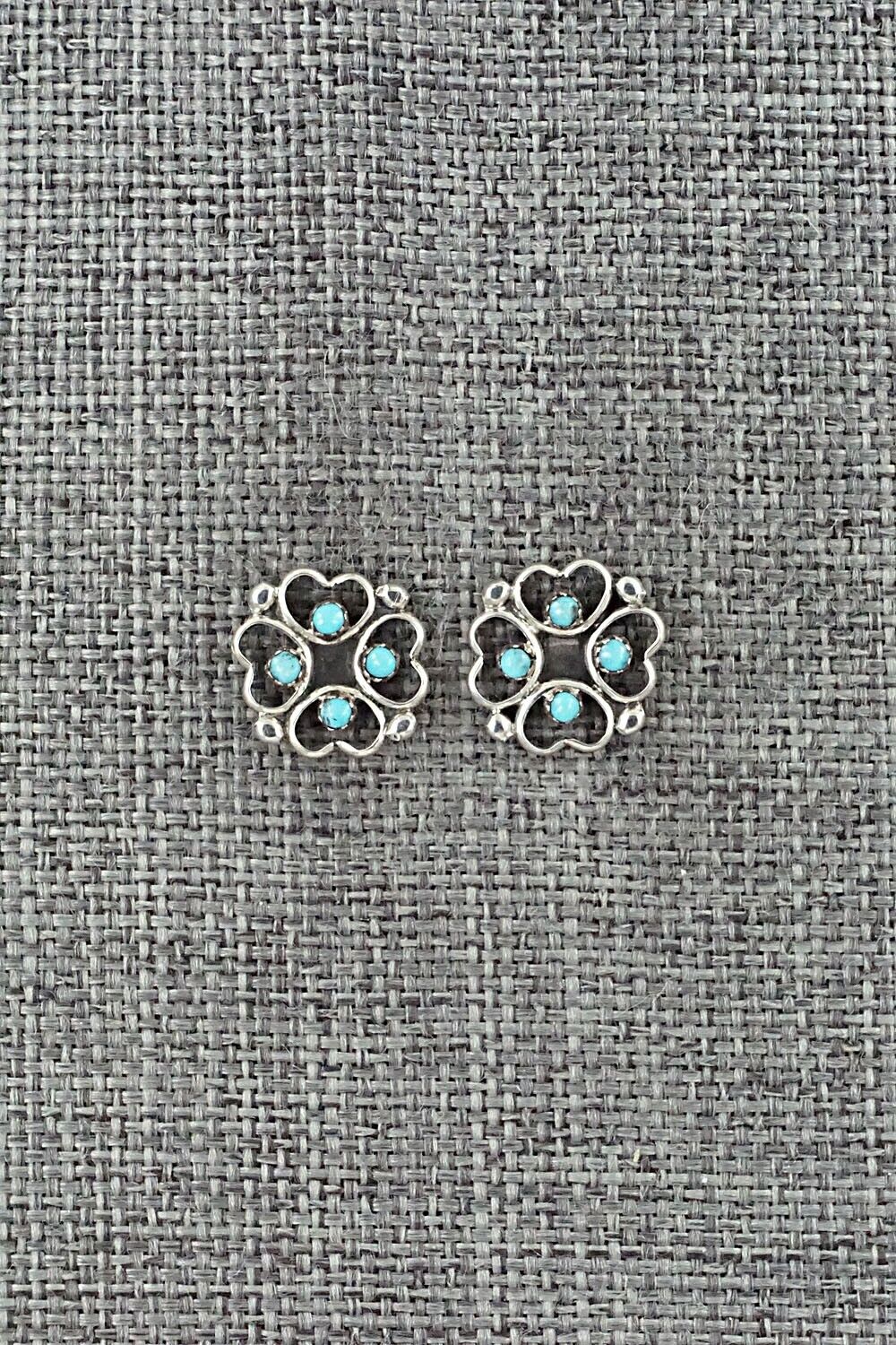 Turquoise & Sterling Silver Earrings - Dorothy Natachu