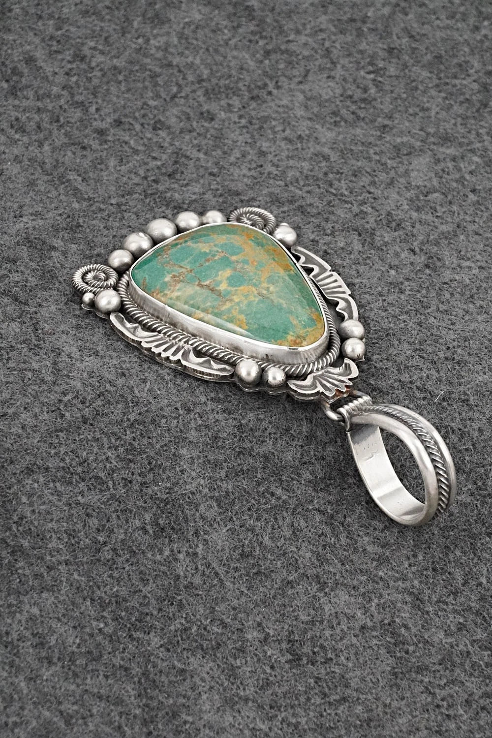 Turquoise & Sterling Silver Pendant - Rosita Calladitto