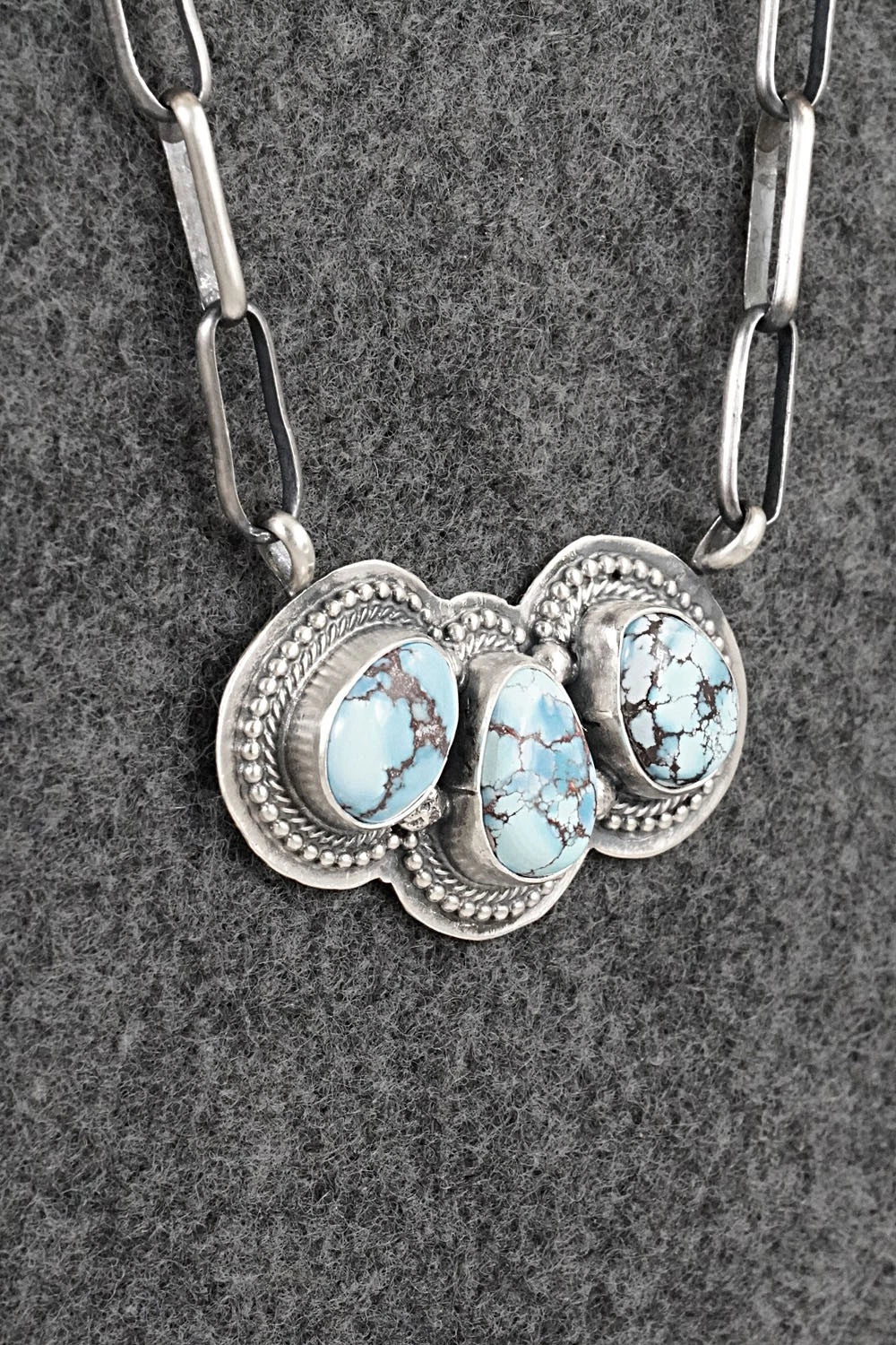Turquoise & Sterling Silver Necklace - Darrin Livingston
