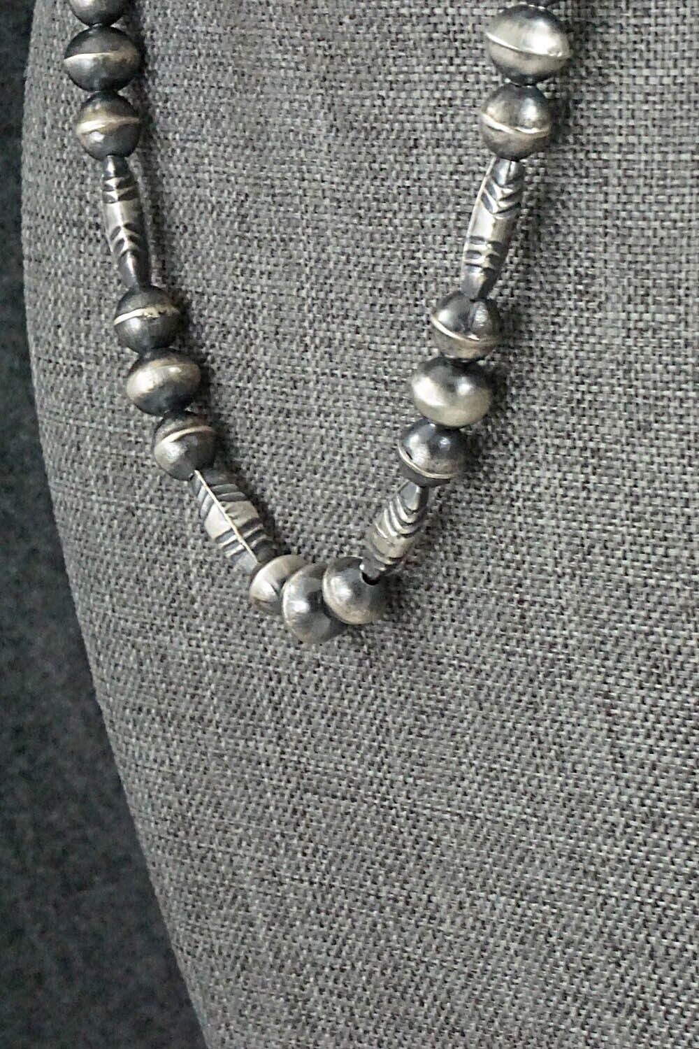 Sterling Silver Navajo Pearl Necklace 16" - Vintage