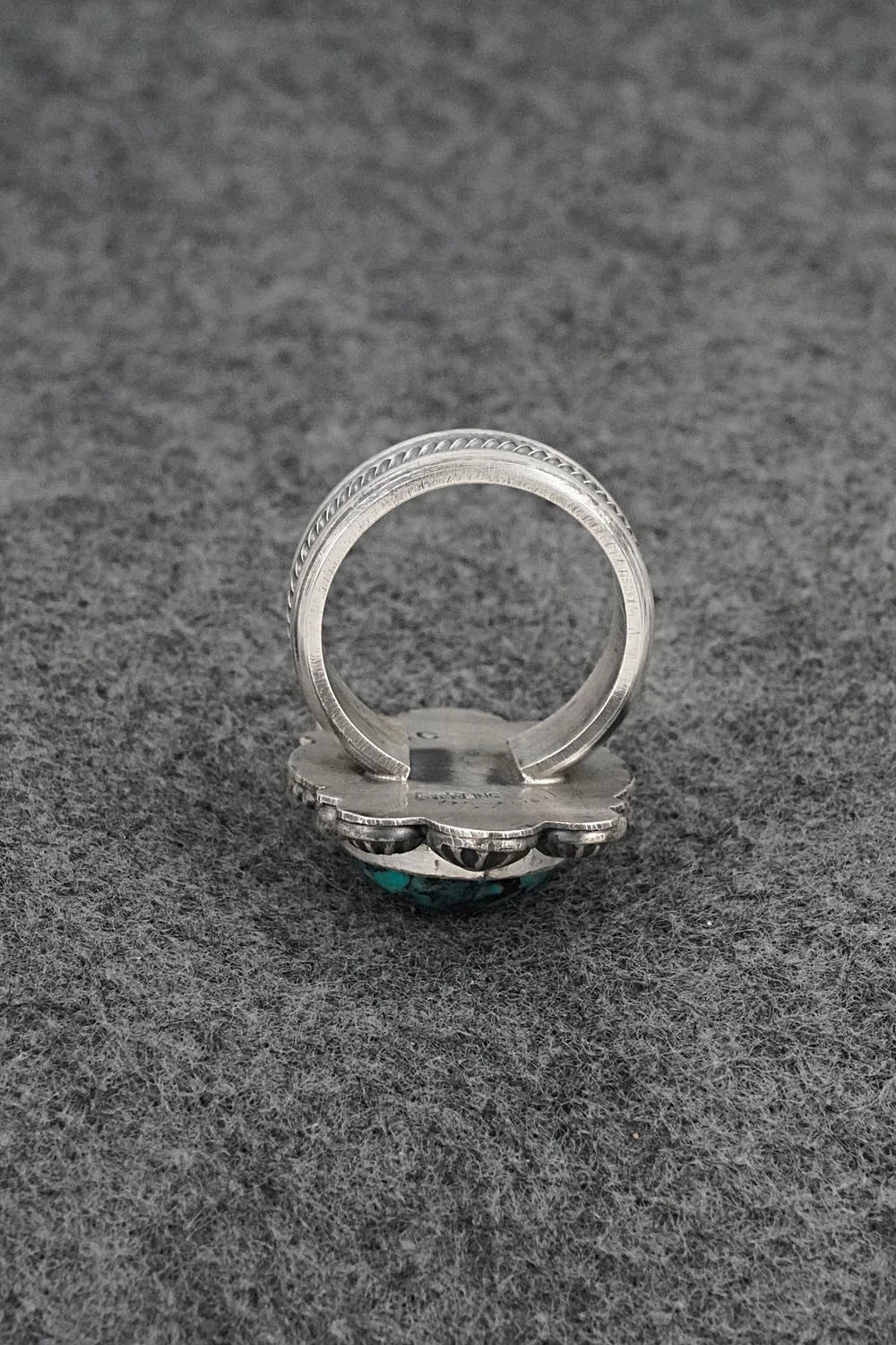 Turquoise & Sterling Silver Ring - Michael Calladitto - Size 8.75