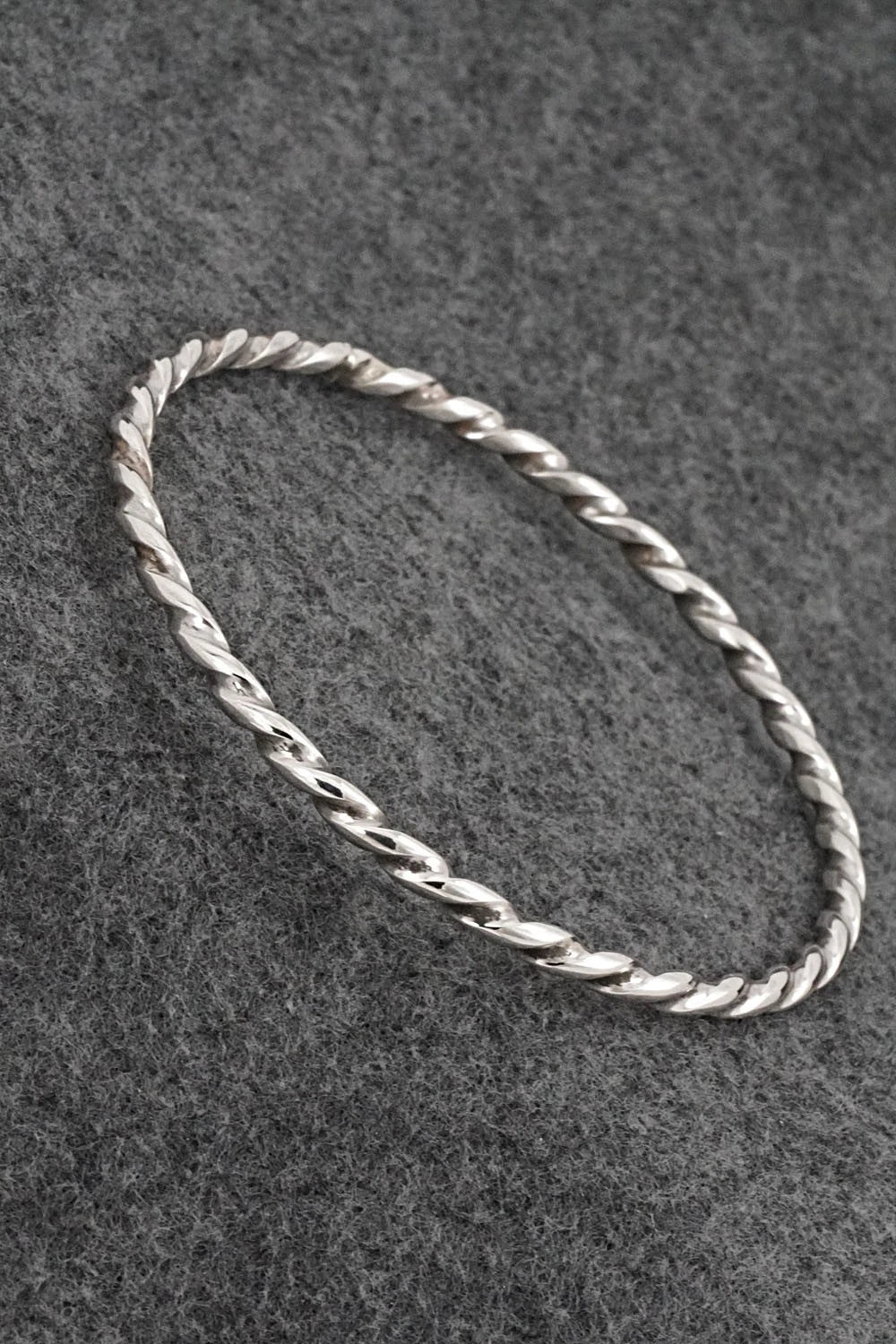 Sterling Silver Bangle Bracelet - Elaine Tahe