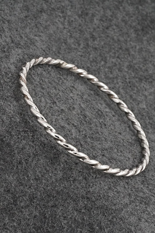 Sterling Silver Bangle Bracelet - Elaine Tahe
