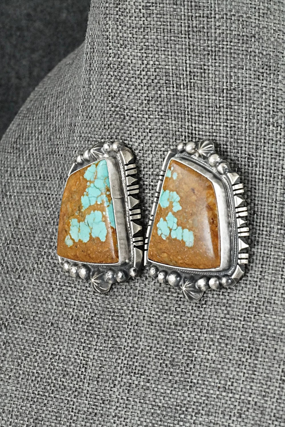 Turquoise & Sterling Silver Necklace and Earrings Set - Bob Becenti