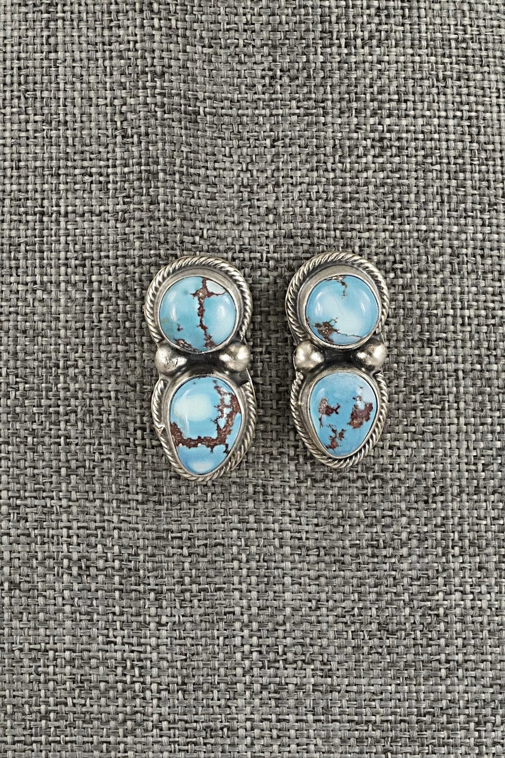 Turquoise & Sterling Silver Necklace and Earrings Set - Kathleen Livingston