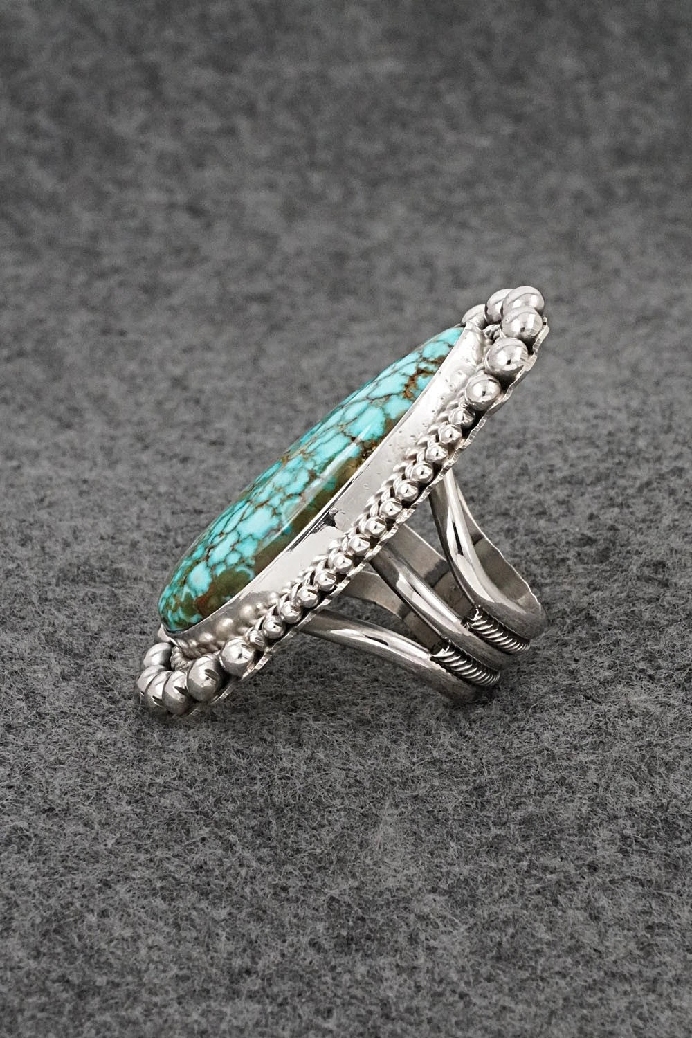 Turquoise & Sterling Silver Ring - Michael Calladitto - Size 8.5