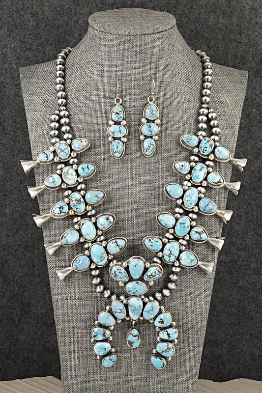 Turquoise & Sterling Silver Squash Blossom Set - Kathleen Livingston