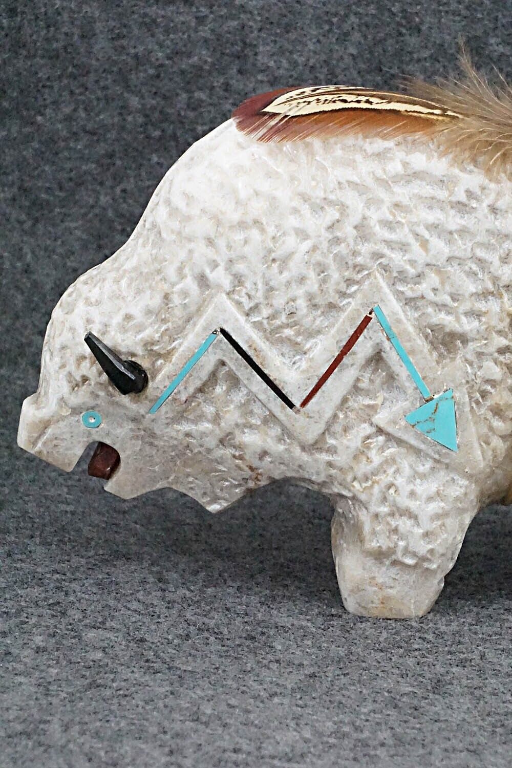 Buffalo Navajo Fetish Carving - Ben Livingston