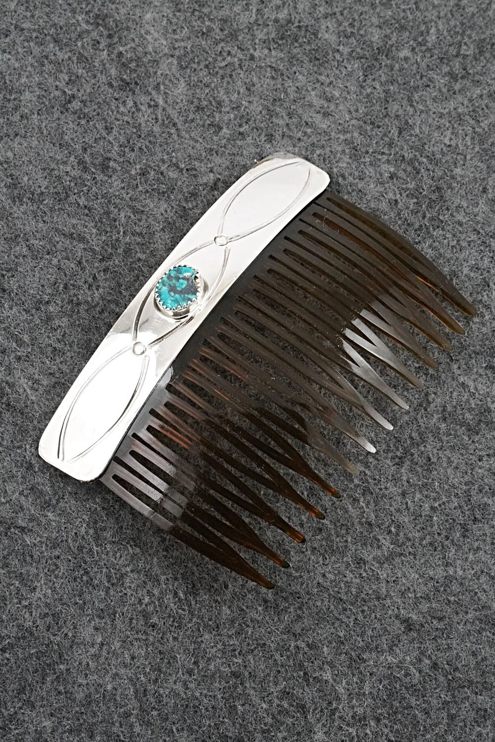 Turquoise & Sterling Silver Hair Combs - Joann Silver