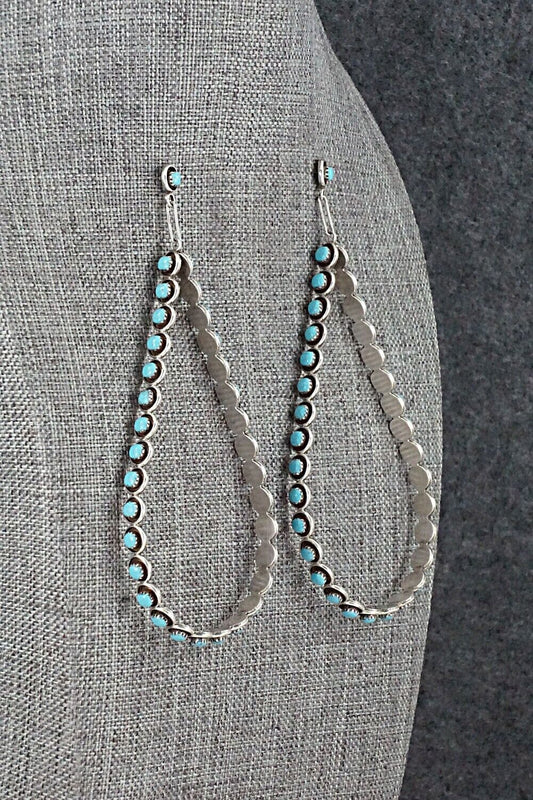 Turquoise & Sterling Silver Earrings - Florenda Lonasee