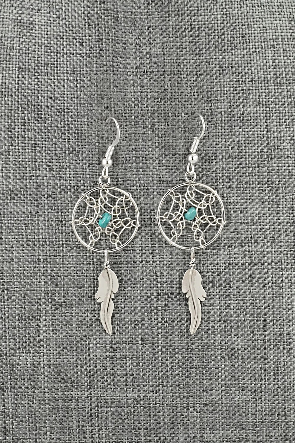 Turquoise & Sterling Silver Earrings - Lorenzo Arviso