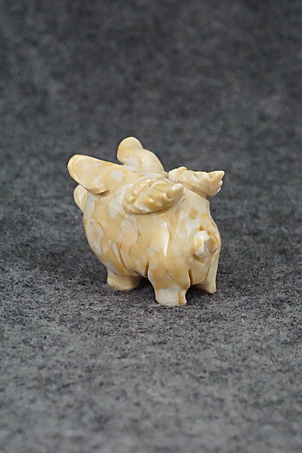 Pig With Wings Zuni Fetish Carving - Stanton Hanaweeka
