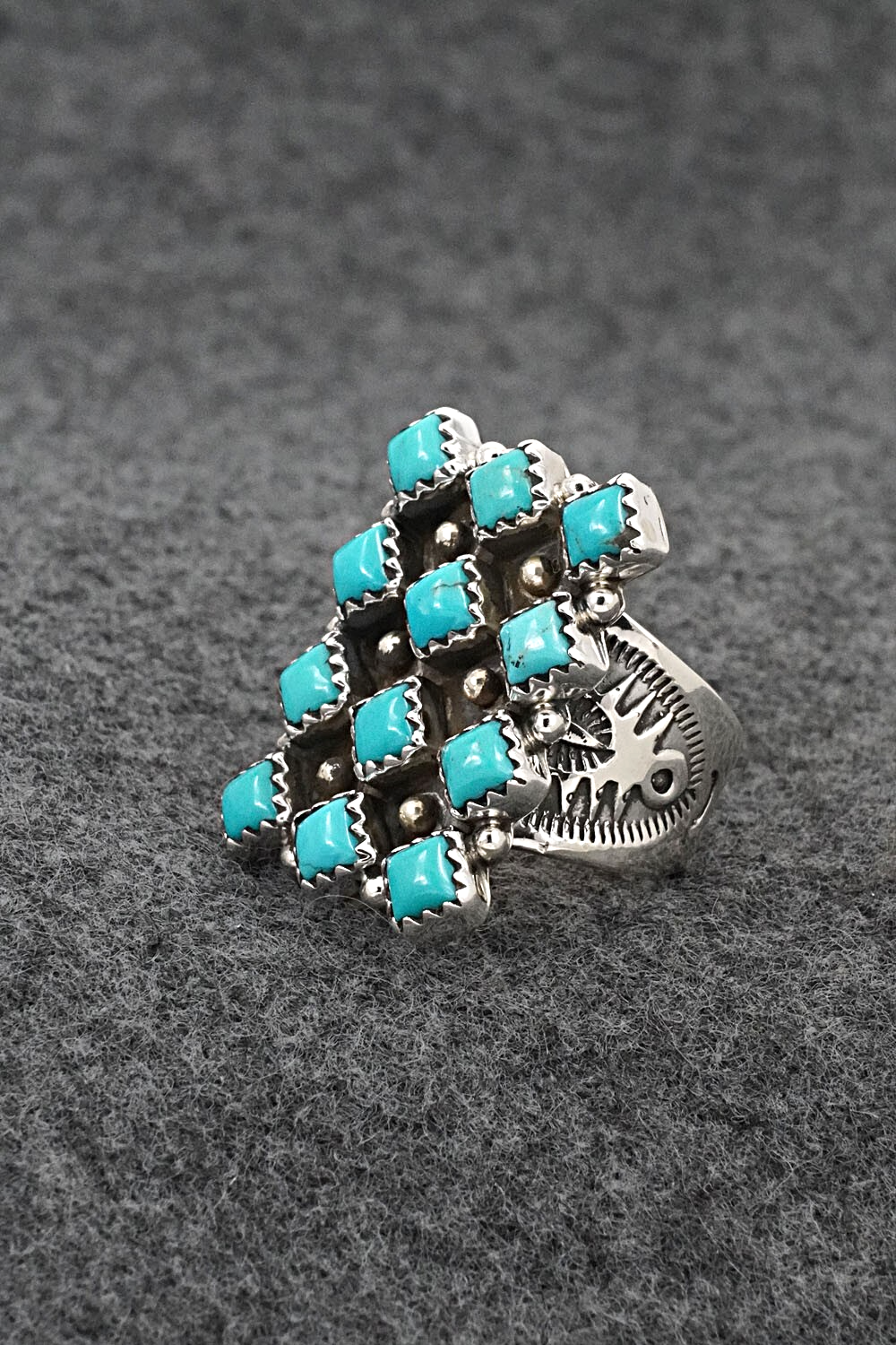 Turquoise & Sterling Silver Ring - Verley Betone - Size 6.5