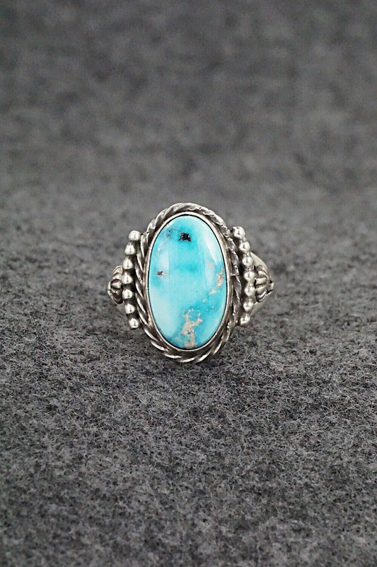 Turquoise & Sterling Silver Ring - Samuel Yellowhair - Size 7