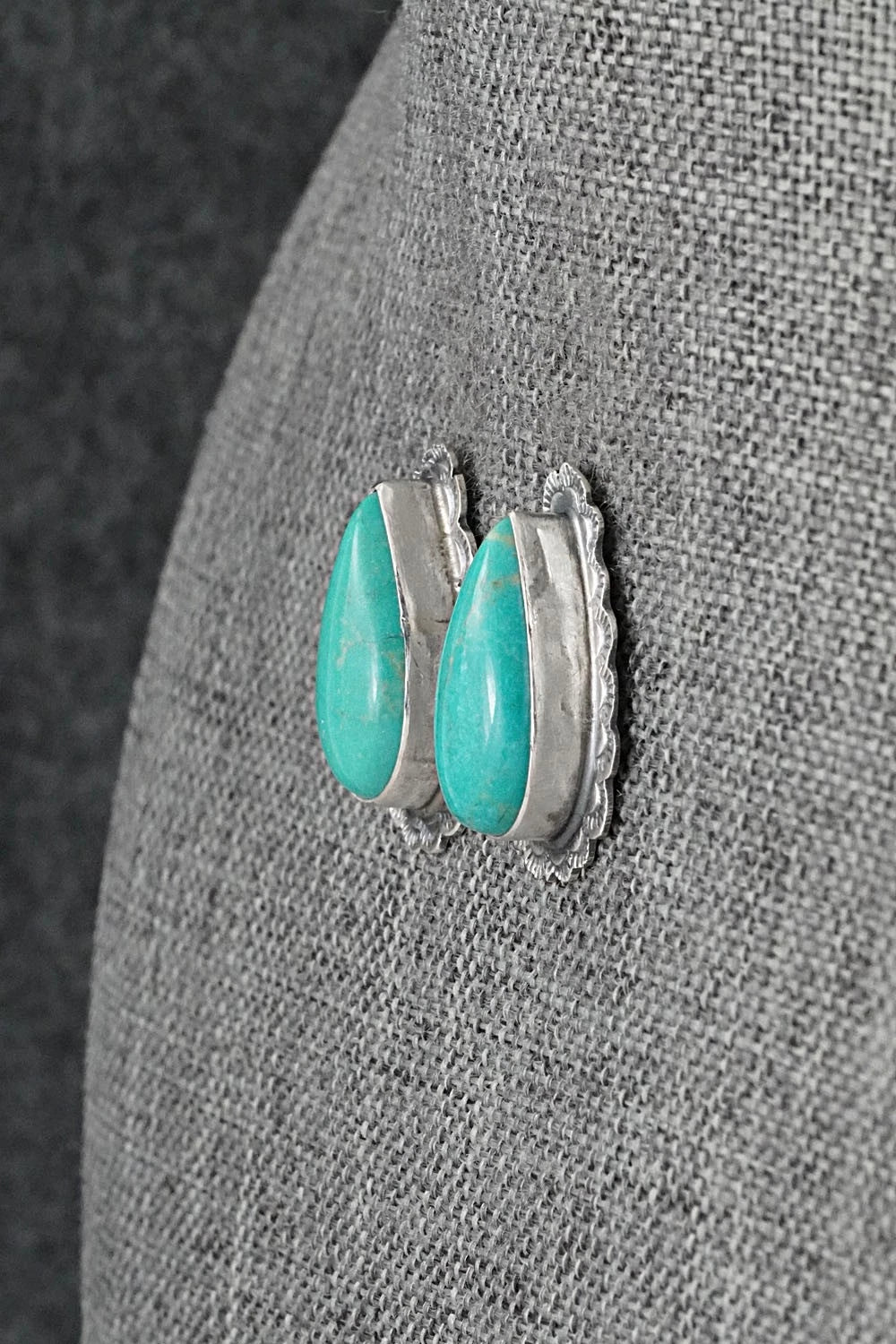 Turquoise & Sterling Silver Earrings - Carlos Francisco