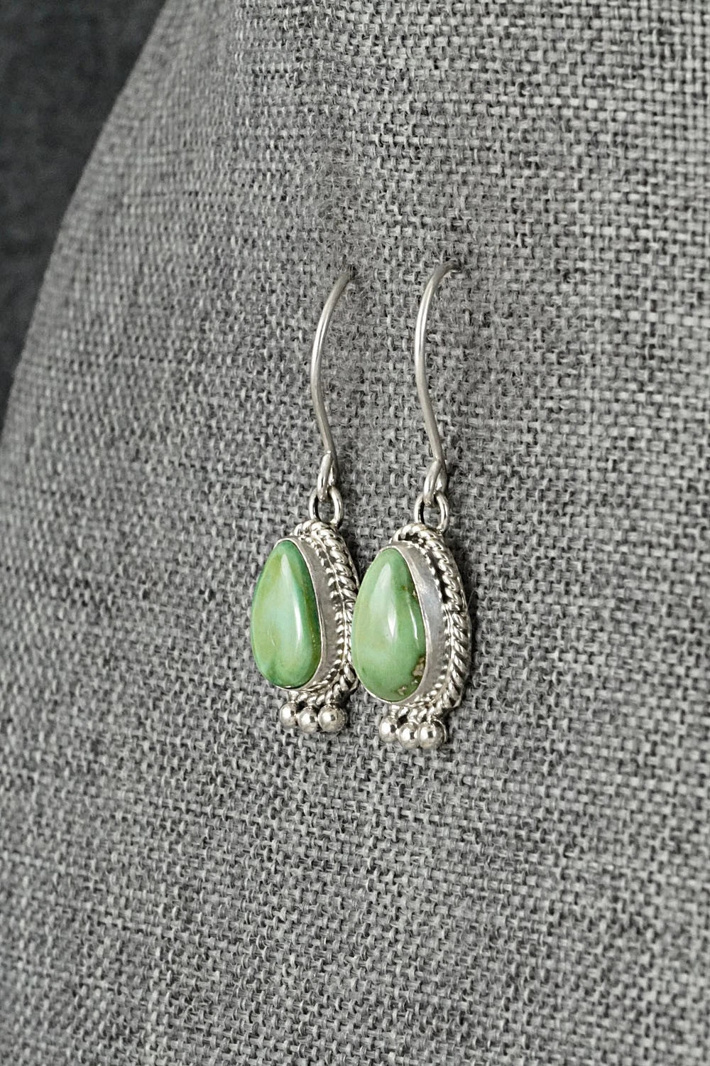 Turquoise & Sterling Silver Earrings - Eugene Gruber