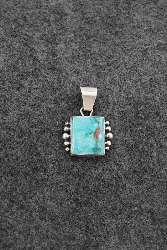 Turquoise & Sterling Silver Pendant - Eugene Gruber