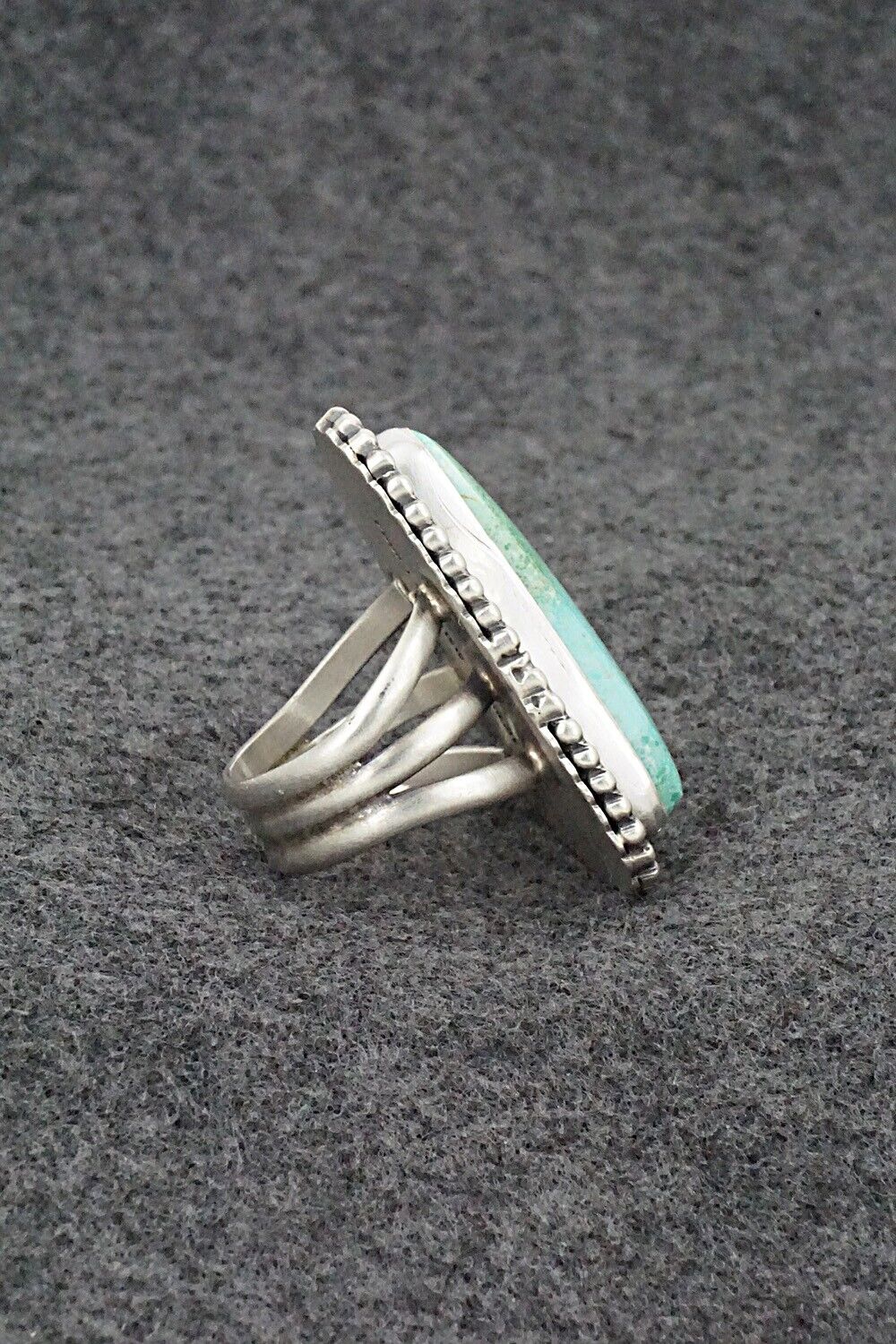 Turquoise & Sterling Silver Ring - Paul Livingston - Size 6