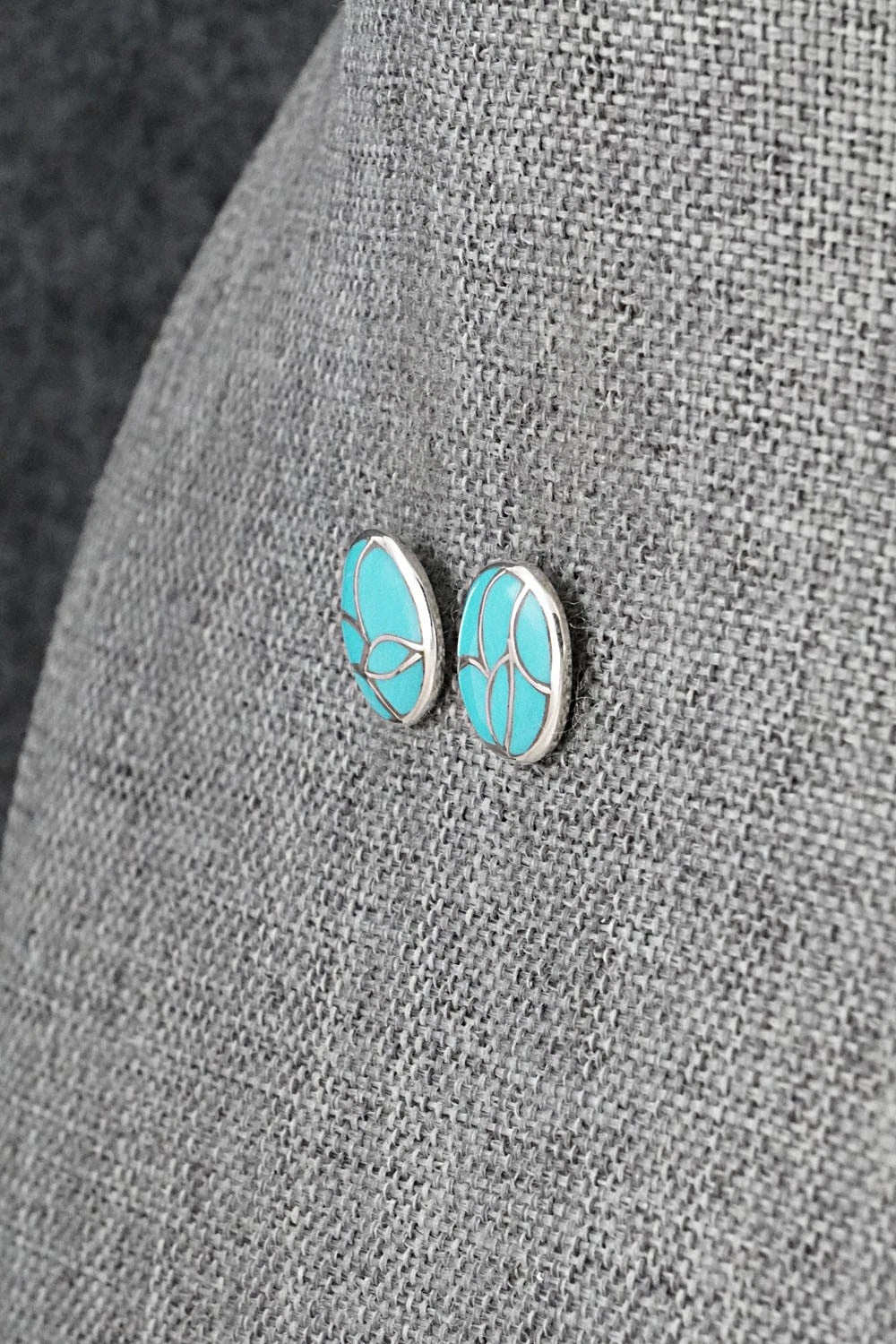 Turquoise & Sterling Silver Earrings - Orena Leekya