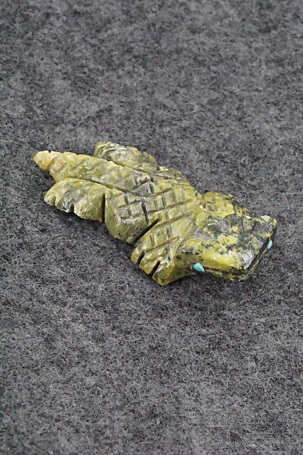 Horned Toad Zuni Fetish Carving - Carl Etsate