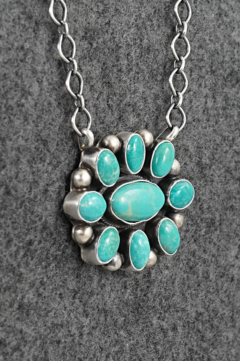 Turquoise & Sterling Silver Necklace - Kathleen Livingston