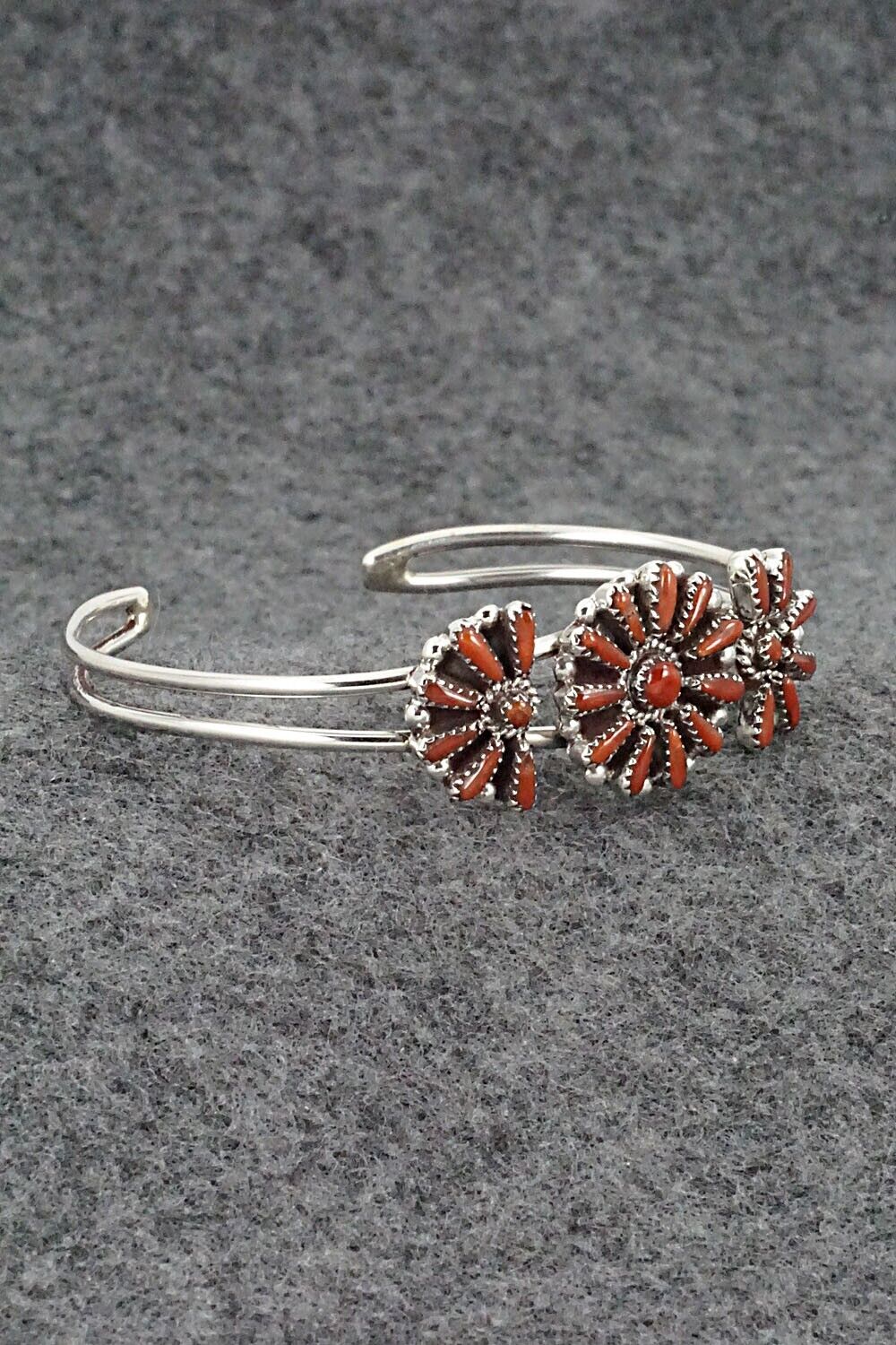 Coral & Sterling Silver Bracelet - Judy Wallace