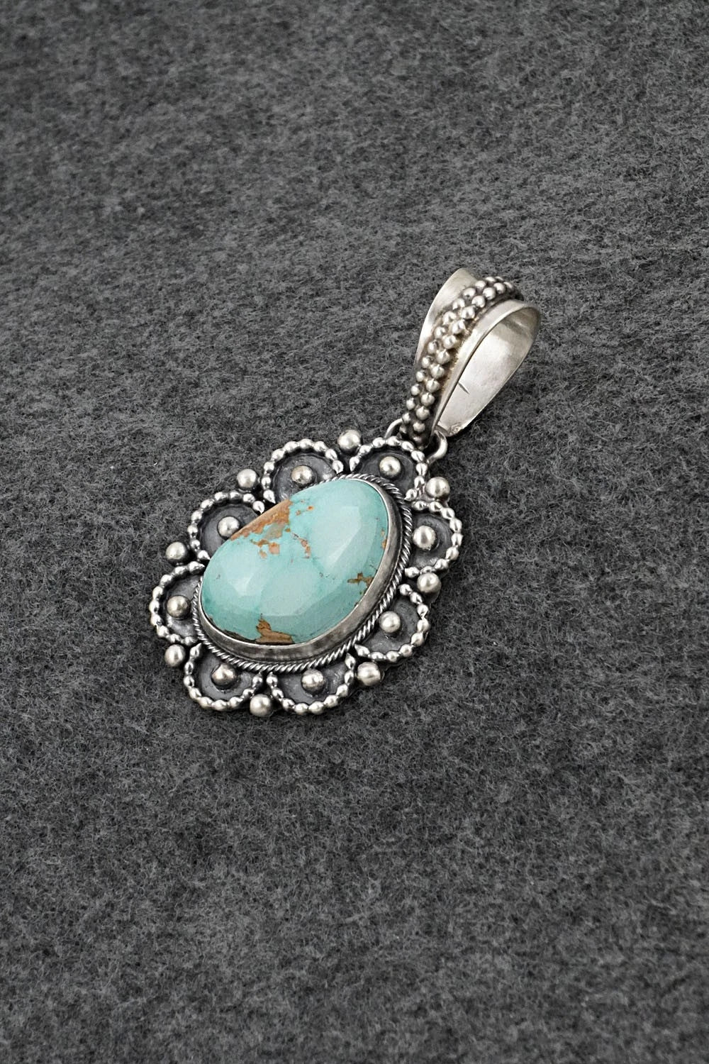 Turquoise & Sterling Silver Pendant - Darrin Livingston