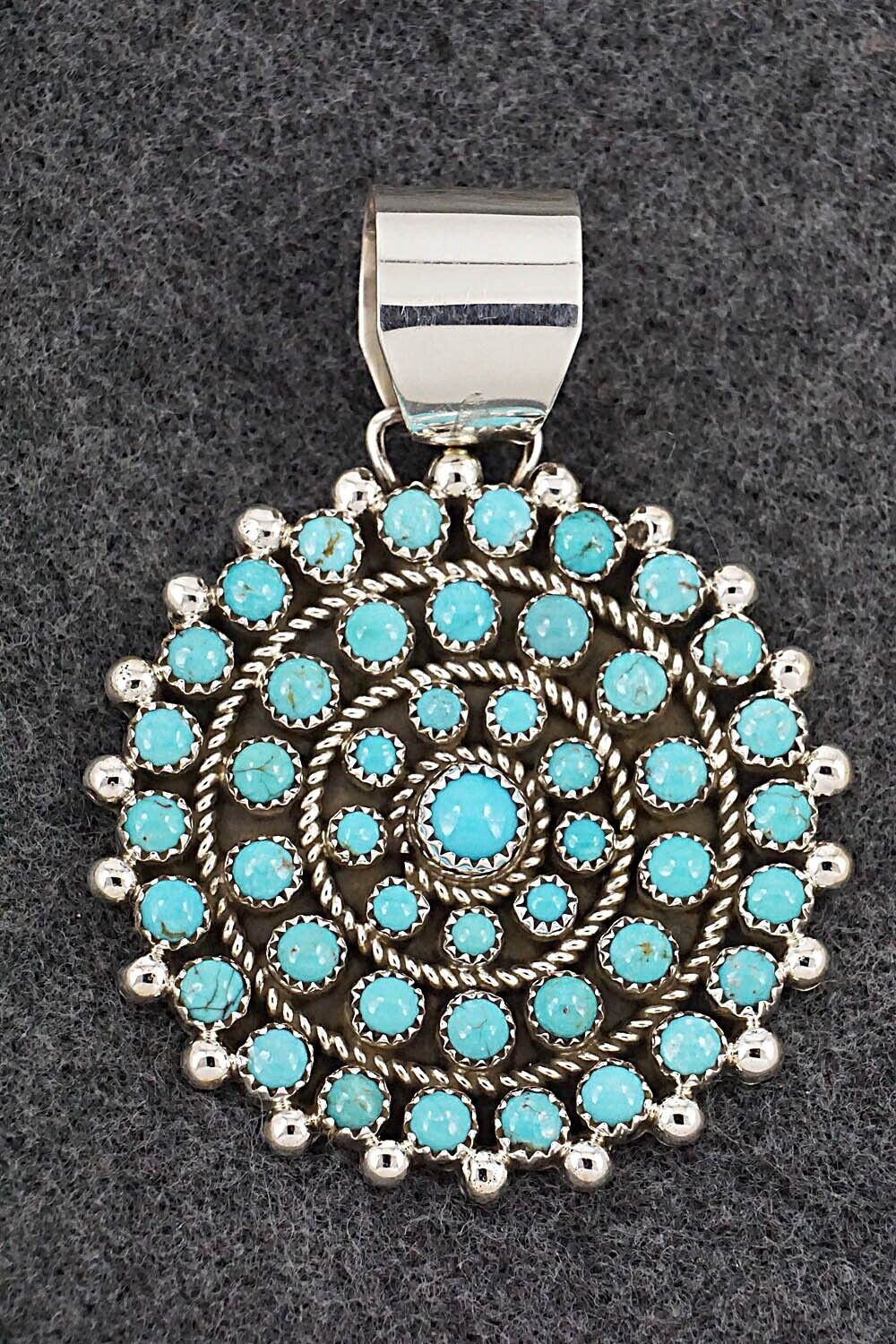Turquoise & Sterling Silver Pendant - Tomiandra Curley
